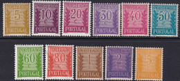 Portugal 1940 Sc J54-64 Mundifil P54-64 Postage Set MH* A Couple Creases - Ungebraucht