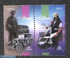 Mexico 2019 Mailman Day 2v [:], Mint NH, Sport - Transport - Cycling - Post - Automobiles - Ciclismo