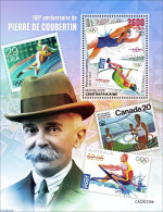 Central Africa 2023 Pierre De Coubertin, Mint NH, Sport - Olympic Games - Swimming - Nuoto