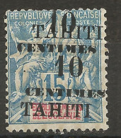 TAHITI N° 33b Double Surcharge NEUF*  CHARNIERE  / Hinge  / MH / Signé Roumet - Unused Stamps