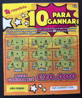 116 O, Lottery Tickets, Portugal, « Raspadinha », « Instant Lottery », « 10 PARA GANHAR » # 565 - Billetes De Lotería