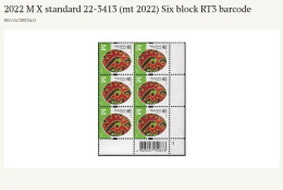 UKRAINE/UKRAINA   2022** 2022 M X Standard 22-3413 (mt 2022) Six Block RT3 Barcode MNH - Oekraïne