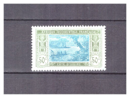 COTE D' IVOIRE     N °  69  .  50 C    VERT  OLIVE   ET   BLEU     NEUF  *   .  SUPERBE  . - Unused Stamps