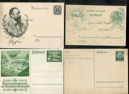 "DEUTSCHES REICH" Int. Partie Mit 7 Postkarten **, Vgl. Fotos (L0118) - Lots & Kiloware (mixtures) - Max. 999 Stamps