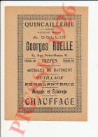 Publicité 1926 Quincaillerie Georges Ruelle Troyes (ancienne Maison Collin) + Calendrier Trouver Jour Date De Naissance - Non Classés