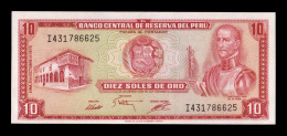 Perú 10 Soles De Oro 1975 Pick 106 Sc Unc - Peru