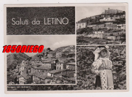 SALUTI DA LETINO - MULTIVEDUTE F/GRANDE VIAGGIATA 1953 ANIMAZIONE - Caserta