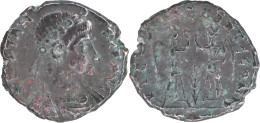 ROME - Nummus - CONSTANS - 347 AD - Deux Victoires - Palme - 18-030 - The Christian Empire (307 AD Tot 363 AD)