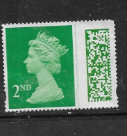 GB 2020 QEll  MACHIN SECRITY BARCODED 2ND CLASS GREEN - Used Stamps