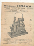 FA 3110  /PUB DEPLIANT - ETS CIRIER-PAVARD  PARIS (27 Cm X 21,00 Cm) - Altri & Non Classificati