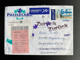 NETHERLANDS 2001 LETTER BEEGDEN TO REGENSBURG NEDERLAND RETOUR ZURUCK POSTAL REMARK - Cartas & Documentos