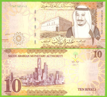 SAUDI ARABIA 10 RIYALS 2017 P-39b UNC - Saudi-Arabien