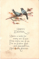 "Birds"Old Vintage American Easter Greetings,postcard - Ostern