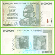 ZIMBABWE 50000000 DOLLARS 2008  P-79 XF - Zimbabwe