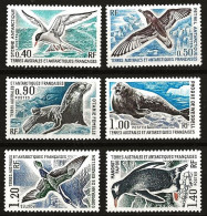 TAAF >>>1976 - Poste N°55 à 60 (6valeurs)   Neuf ** (MNH) - Faune- Cote 80 € - Neufs