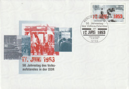 Duitsland 2003, 50th Anniversary Of The Popular Uprising In The GDR - Enveloppes Privées - Neuves