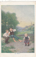 ENFANTS . CPA COULEUR . ILLUSTRATION. .ENFANTS " LA DANSE". EDITION DES GRANDS MAGASINS DE L'HOTEL DE VILLE. TOURS - Escenas & Paisajes