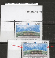 Variété De 2015 Neuf** Y&T N° 4966 Bandes Grises - Unused Stamps