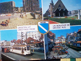 BELGIO GRUSS  Groeten Uit WESTENDE - Un Bonjour De …-Greetings From …-Grüsse Aus TRAM V1975 JV5905 - Westende