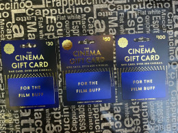 28-3-2024 (Gift Card 1) Collector Card - Australia - Cinema $30-50-100 (no Value On Card) + Presentation Support - Gift Cards