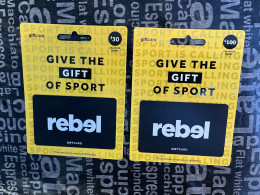 28-3-2024 (Gift Card 1) Collector Card - Australia - REBEL $30-100 (no Value On Card) + Presentation Support - Gift Cards