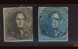 Jolie Paire Des Premiers Timbres Ø - 1849 Epaulettes