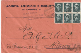 LETTERA 1945 LUOGOTENENZA 6X15 TIMBRO GENOVA (YK491 - Marcophilie