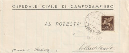 LETTERA 1944 RSI C.50 PA TIMBRO CAMPOSAMPIERO PADOVA (YK394 - Marcofilía