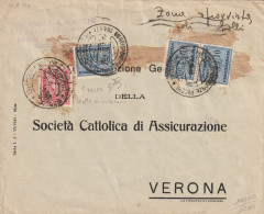 LETTERA 1944 RSI SEGNATASSE 3X10+20 TIMBRO VERONA TASSATE (YK273 - Marcofilía