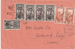 LETTERA 1951 5X2+2X25 TIMBRO ARLUNO MILANO (YK243 - 1946-60: Marcophilia