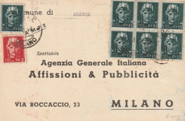 LETTERA 1946 LUOGOTENENZA 7X15C+1 L. TIMBRO MILANO (YK228 - Storia Postale