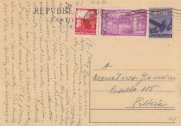 INTERO POSTALE 1949 L.8+4 RISORGIMENTO+3 TIMBRO BOLOGNA (YK198 - Interi Postali