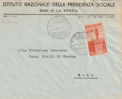 LETTERA 1946 L.4 REP FIRENZE TIMBRO LA SPEZIA (YK205 - 1946-60: Poststempel