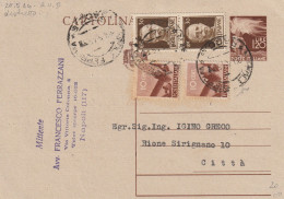 INTERO POSTALE 1946 LUOGOTENENZA L.1,20+2X30+2X10 TIMBRO NAPOLI (YK199 - Marcophilia
