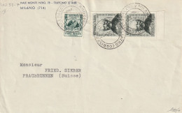 LETTERA 1953 2X25 MANCINI +10FFAA TIMBRO MILANO (YK193 - 1946-60: Poststempel