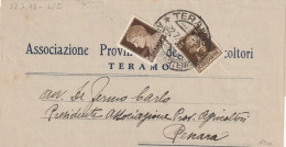 LETTERA 1945 LUOGOTENENZA 10 REGNO +30 TIMBRO TERAMO (YK179 - Poststempel