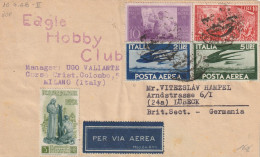 POSTA AEREA 1948 L.3 S.CATERINA+10 PROC REP+10 RISORGIMENTO +2+5 PA  (YK186 - 1946-60: Poststempel