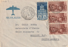 LETTERA 1946 3X20+2 AVVENTO REP. TIMBRO SAN GIULIANO NUOVO ALESSANDRIA (YK185 - 1946-60: Marcophilia