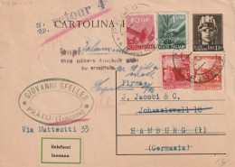 INTERO POSTALE 1946 L.1,20+3+4+80 C.+1 TIMBRO PRATO - PIEGA ANGOLO (YK156 - Stamped Stationery