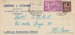 LETTERA 1949 L.2+4 RISORGIMENTO TIMBRO FIRENZE (YK150 - 1946-60: Poststempel