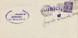 LETTERA 1945 RSI C.50 MON DIST TIMBRO POSTE COMUNE DI MILANO (YK147 - Marcophilie