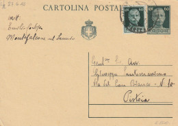 INTERO POSTALE 1945 LUOGOTENENZA C.60+60 -GEMELLI  (YK151 - Marcophilie