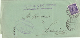 LETTERA 1945 RSI C.50 MON DIST TIMBRO OSIO DI SOTTO BERGAMO (YK146 - Marcophilia