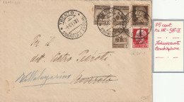 LETTERA 1945 RSI 3X5 MON DIST +10+75 SS TIMBRO TRENTO  (YK129 - Storia Postale