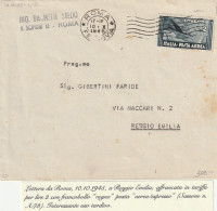 LETTERA 1945 LUOGOTENENZA L.2 PA TIMBRO ROMA REGGIO EMILIA (YK130 - Storia Postale