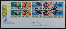 USA FDC Barcelona 1992 Olympics Block Two Complete Sets With A Face Value Of About $3 - Lettres & Documents