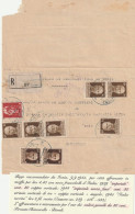 PIEGO RACCOMANDATO 1945 LUOGOTENENZA 2X30 REGNO+6X30 LUOG +2 TIMBRO IONIA FIRMATA BIONDI CHIAVARELLO (YK103 - Poststempel