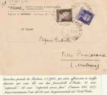 LETTERA 1945 LUOGOTENENZA 50+10 REG TIMRO MODENA (YK88 - Marcophilie