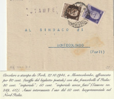 LETTERA 1945 LUOGOTENENZA 50+30 REG TIMBRO FORLI (YK87 - Storia Postale