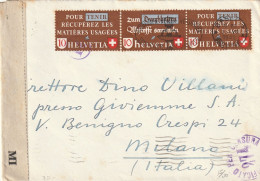 LETTERA SVIZZERA 1942 3X10 TIMBRO BASEL ARRIVO COMO (YK74 - Covers & Documents